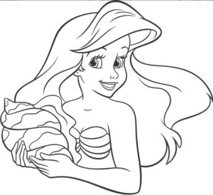 The Little Mermaid colouring page